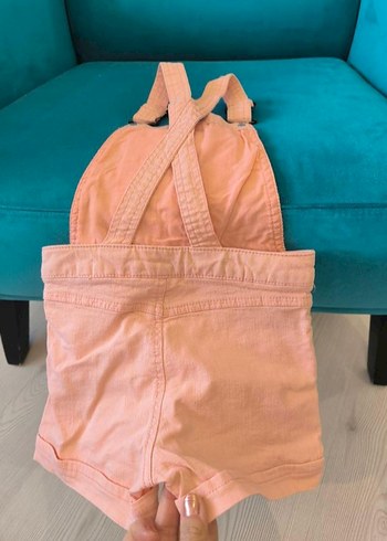 Kızlar İçin Pembe Askılı Denim Tulum - Görsel 2