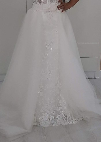 Bohem Tarzı Straplez Balık Gelinlik - Görsel 5