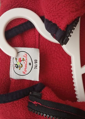 Kırmızı kız Çocuk Fermuarlı Basic Ceket - Görsel 2