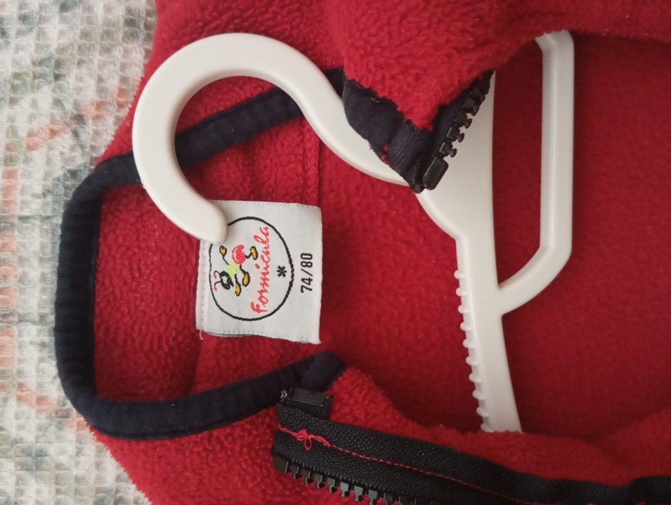 Kırmızı kız Çocuk Fermuarlı Basic Ceket - Görsel 2