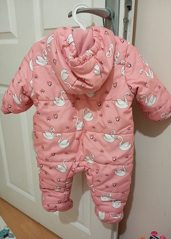 Pembe Desenli Bebek Kız astronot Tulumu - Görsel 2