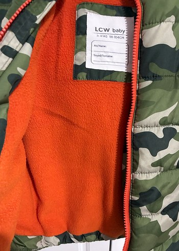 3-4 yaş Erkek Çocuk Kamuflaj Kapüşonlu Fermuarlı Mont - Görsel 4