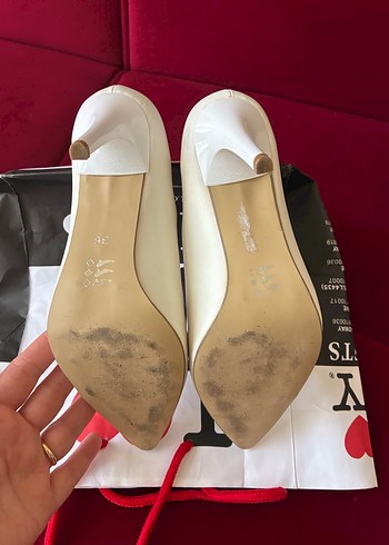 Beyaz Stiletto Topuklu Kadın Ayakkabı - Görsel 5