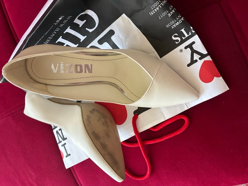 Beyaz Stiletto Topuklu Kadın Ayakkabı - Görsel 4