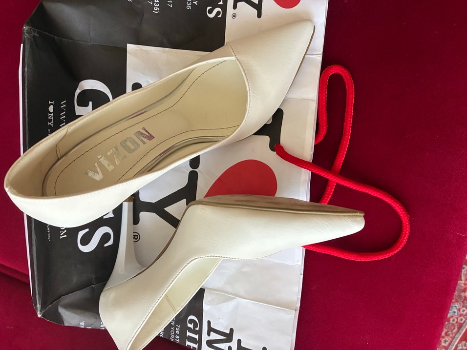 Beyaz Stiletto Topuklu Kadın Ayakkabı - Görsel 3