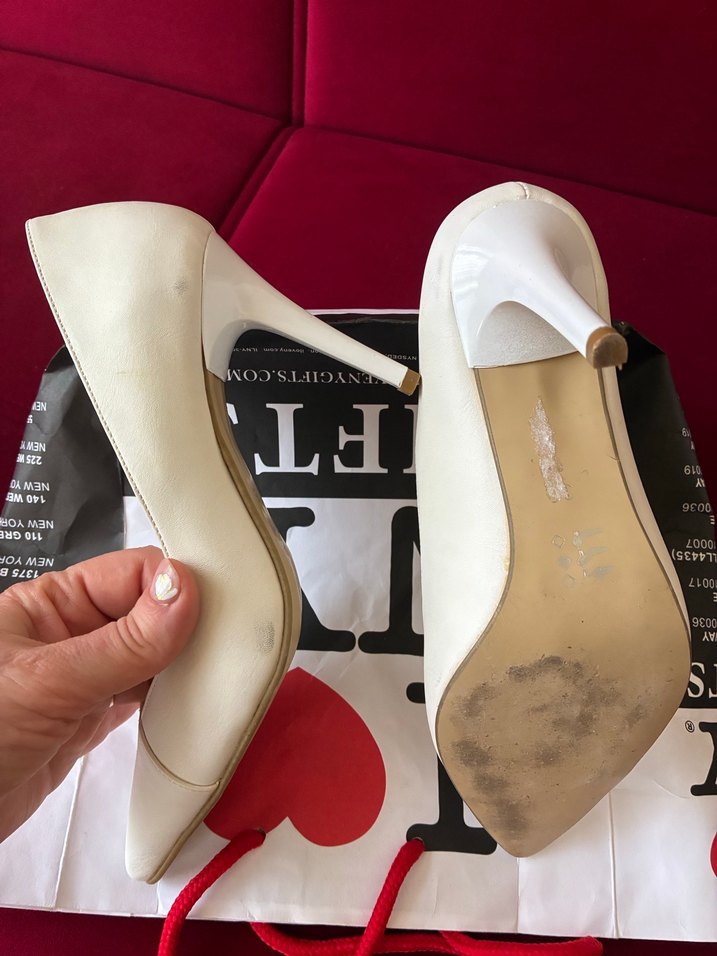 Beyaz Stiletto Topuklu Kadın Ayakkabı - Görsel 2