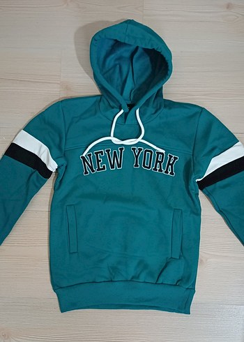 Turkuaz Erkek Çocuk Kapüşonlu Sweatshirt - Görsel 2