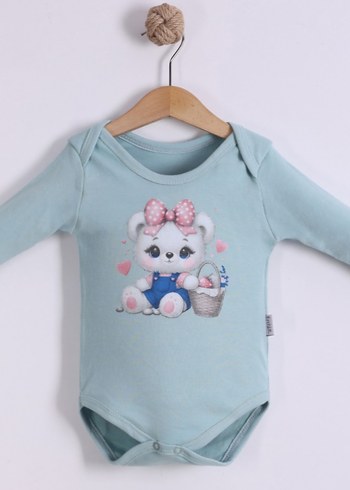 Uzun Kollu Pembe Bebek Body - Görsel 3