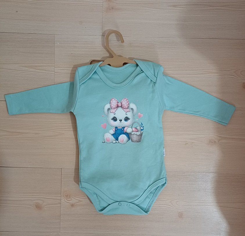 Uzun Kollu Pembe Bebek Body - Görsel 2