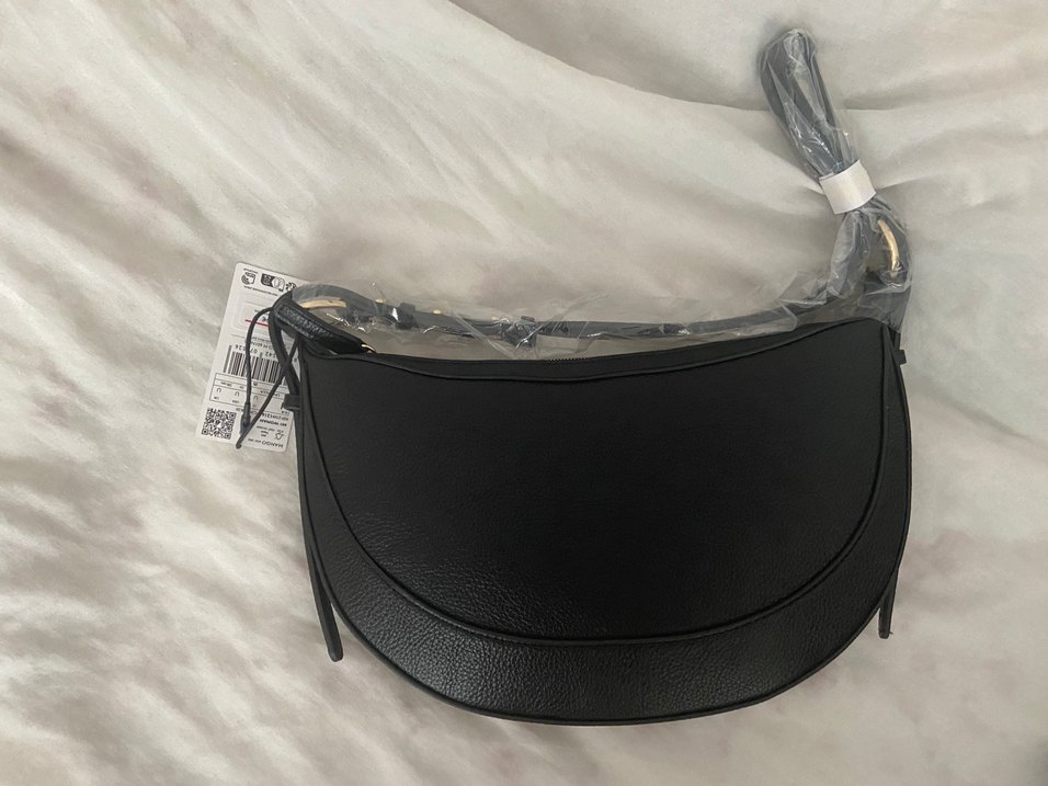 Sıfır Mango Kadın Siyah Deri Tokalı Omuz Çantası - Görsel 3