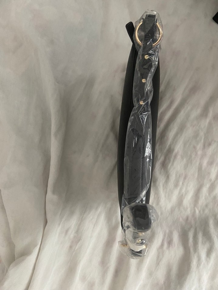 Sıfır Mango Kadın Siyah Deri Tokalı Omuz Çantası - Görsel 2