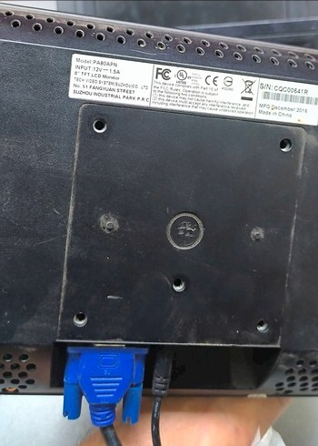 Siyah 8 inç Monitör - Görsel 2