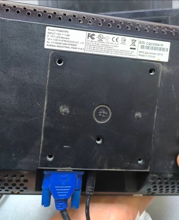 Siyah 8 inç Monitör - Görsel 2