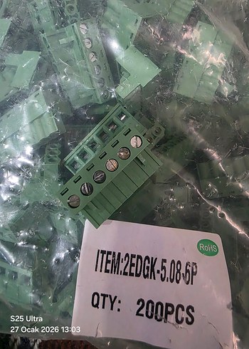 Yeşil 6 Pinli Elektronik Bağlantı Parçası - Görsel 2