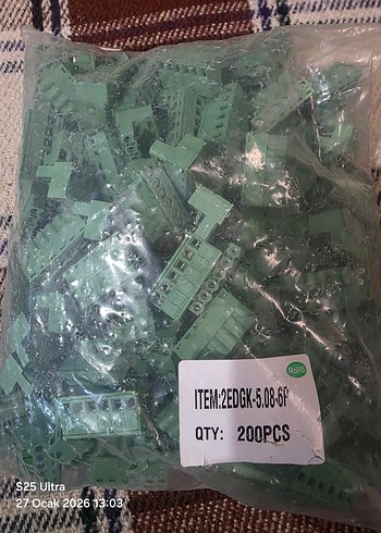 Yeşil 6 Pinli Elektronik Bağlantı Parçası - Görsel 4