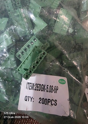 Yeşil 6 Pinli Elektronik Bağlantı Parçası - Görsel 3