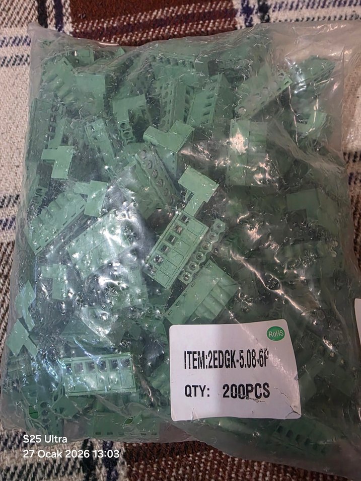 Yeşil 6 Pinli Elektronik Bağlantı Parçası - Görsel 4