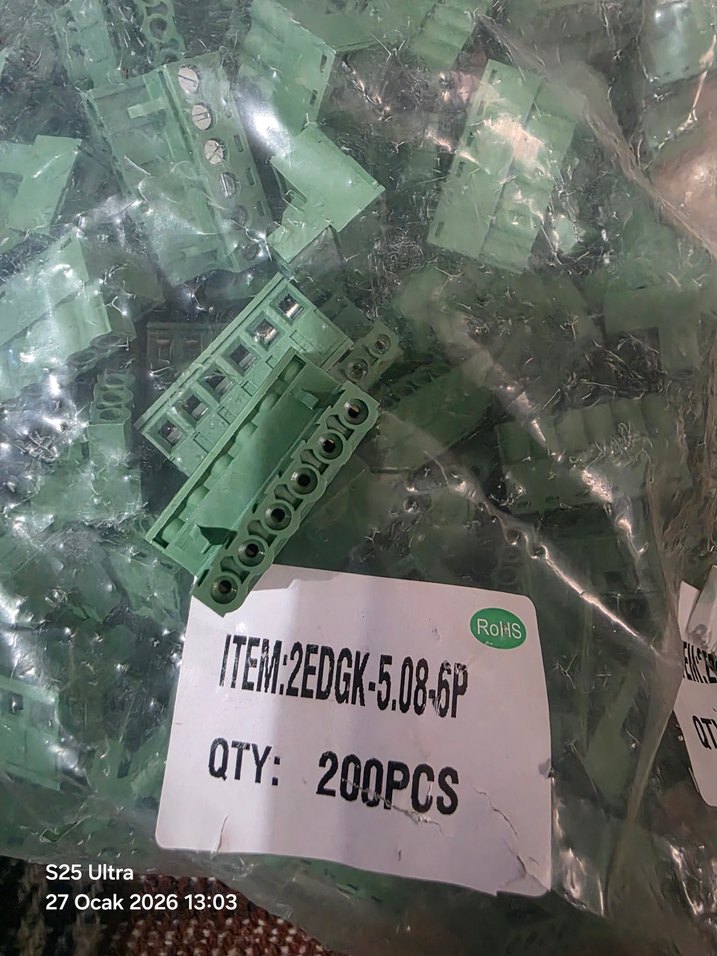 Yeşil 6 Pinli Elektronik Bağlantı Parçası - Görsel 3