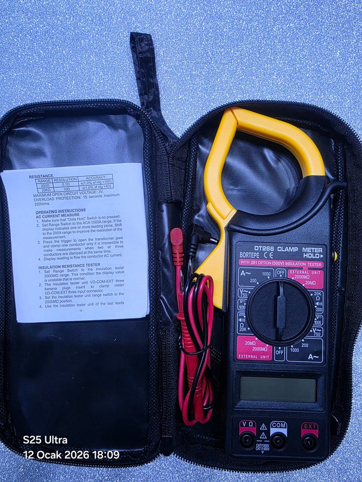 Bortep Dijital Pense Ampermetre Renkli - Görsel 3