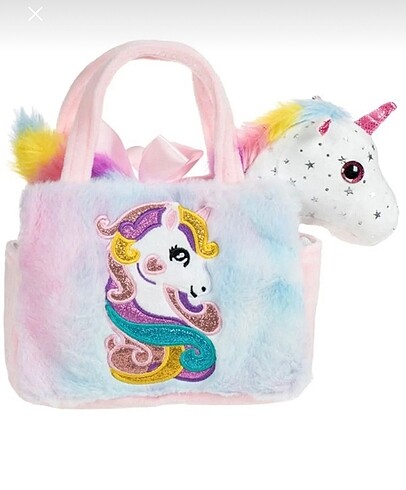 Unicorn peluşlu çanta