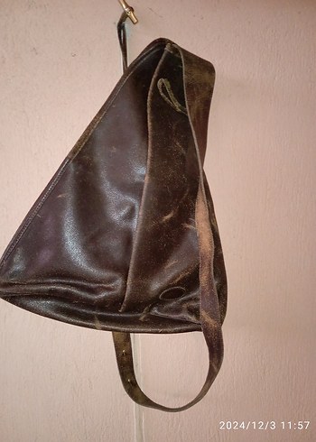 Kahverengi Vintage Erkek Omuz Çantası - Görsel 2