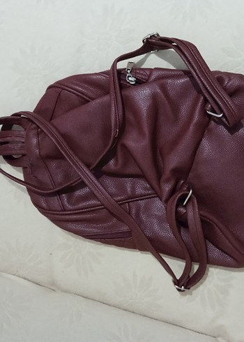 Bej Kadın Sırt Çantası Fermuarlı - Görsel 6