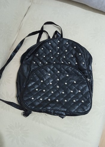 Bej Kadın Sırt Çantası Fermuarlı - Görsel 3