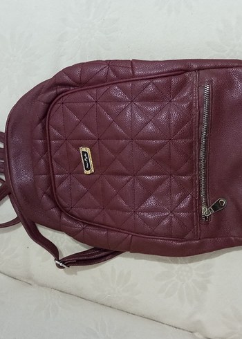 Bej Kadın Sırt Çantası Fermuarlı - Görsel 5