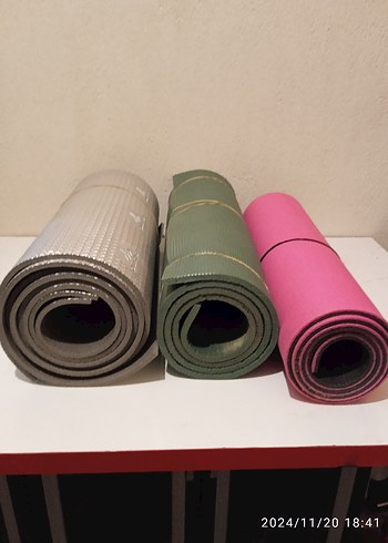 Pembe ve Gri Düz Egzersiz Matı - Görsel 2