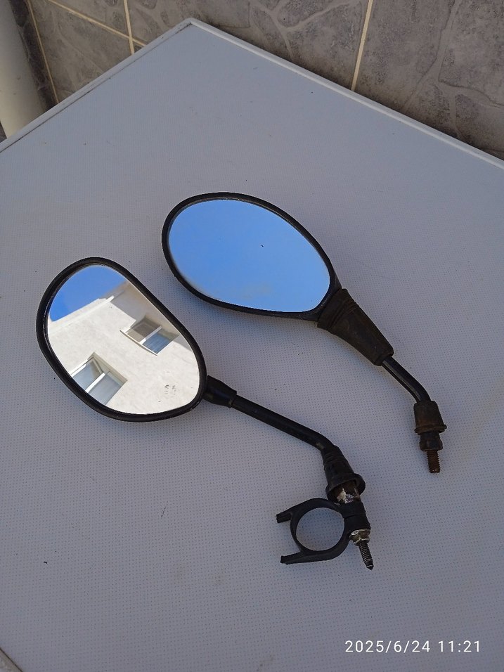 Koyu Mavi Motosiklet Yan Aynaları - Görsel 2
