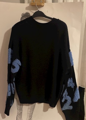 Siyah Kazak Mavi Desenli - Görsel 2