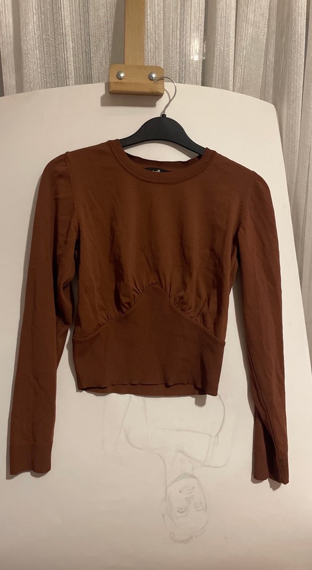 Kahverengi Kadın Süet Badi - Görsel 2