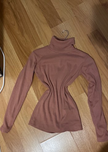 Kadın Koyu Bej Boğazlı İnce Triko - Görsel 2