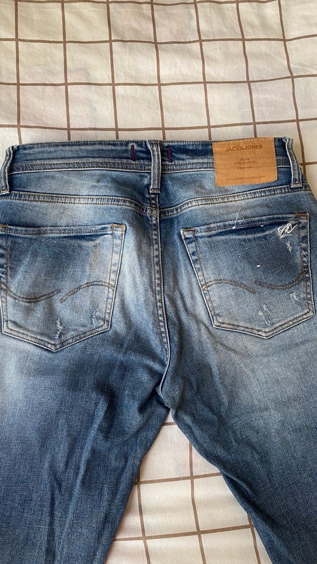 Erkek Mavi Denim Bol Kesim Kot Pantolon - Görsel 4