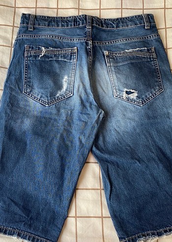 LCW Düğmeli Mavi Erkek Kot Şort - Görsel 4