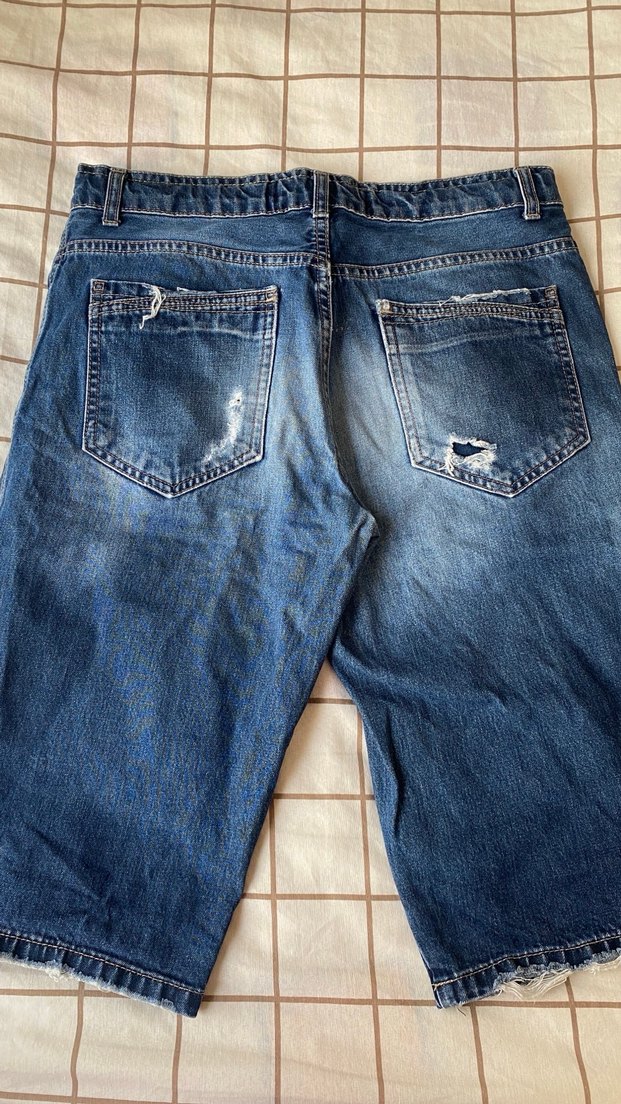 LCW Düğmeli Mavi Erkek Kot Şort - Görsel 4