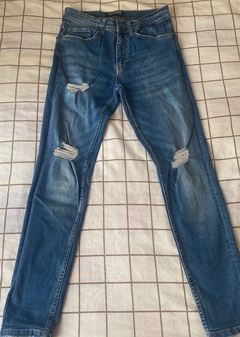 Pull&Bear Mavi Erkek Denim Pantolon - Görsel 3