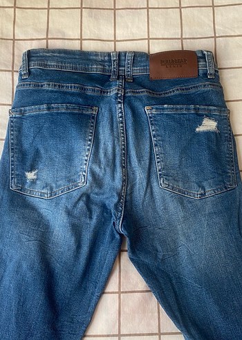 Pull&Bear Mavi Erkek Denim Pantolon - Görsel 4