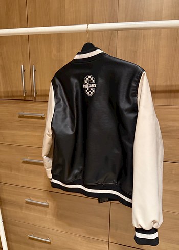 Düğmeli Siyah Deri Street Wear erkek çocuk Ceket - Görsel 3