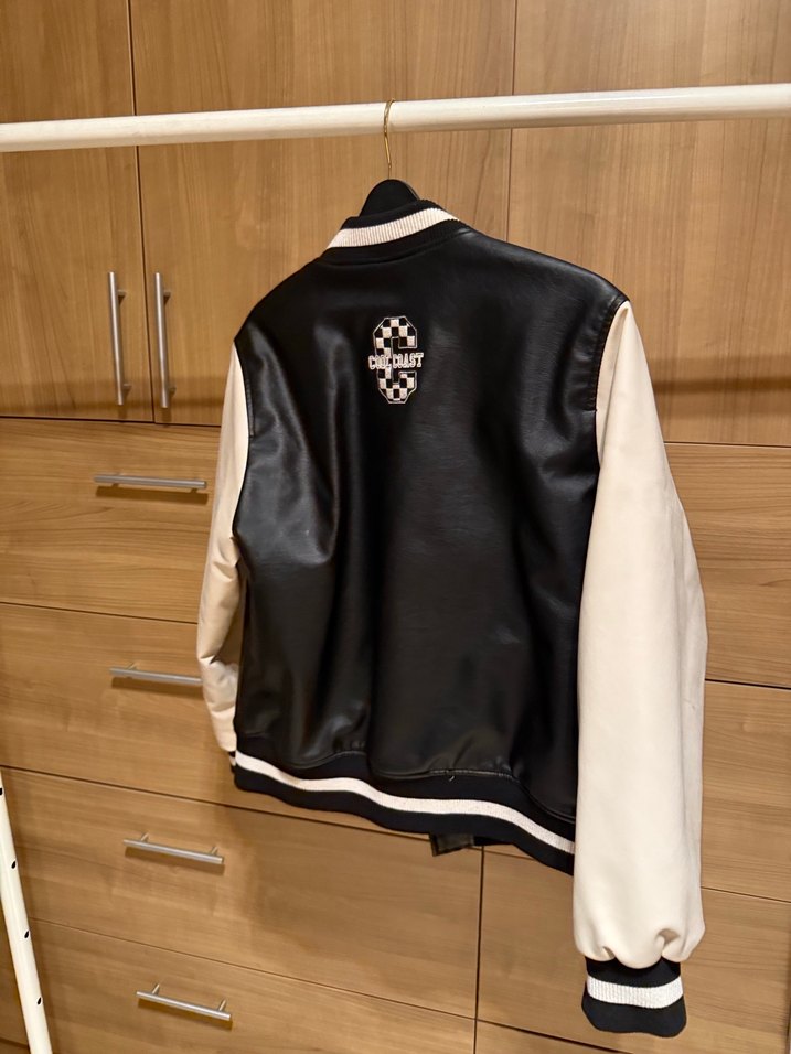 Düğmeli Siyah Deri Street Wear erkek çocuk Ceket - Görsel 3