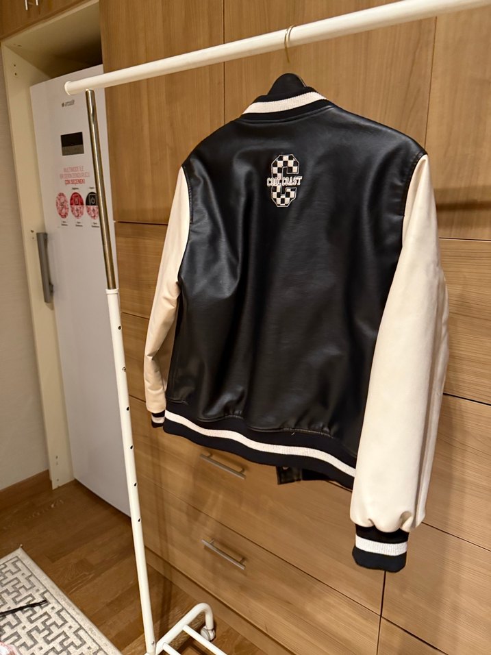 Düğmeli Siyah Deri Street Wear erkek çocuk Ceket - Görsel 2