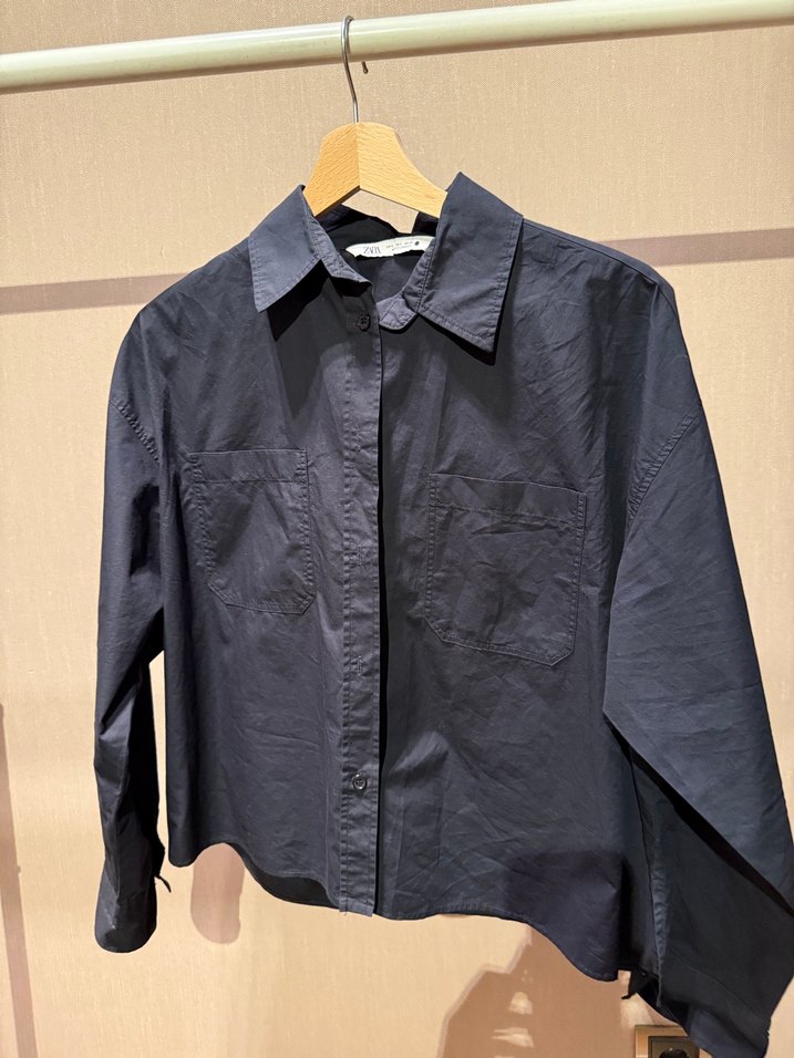 Siyah Kadın Gömlek Uzun Kollu - Görsel 2