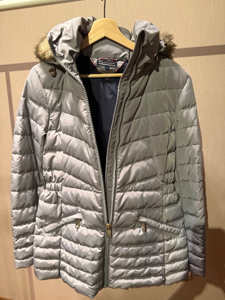 Gri Kürklü Kadın Kışlık Mont - Görsel 3