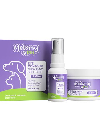 Melomy Pet Göz Çevresi Temizleme Solüsyonu 40 Adet Ped + 25 ML - Görsel 2