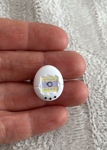 Beyaz tamagotchi yüzük - Görsel 3