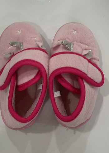 Kız Çocuk Pembe Nakışlı Sıcak Terlik - Görsel 4