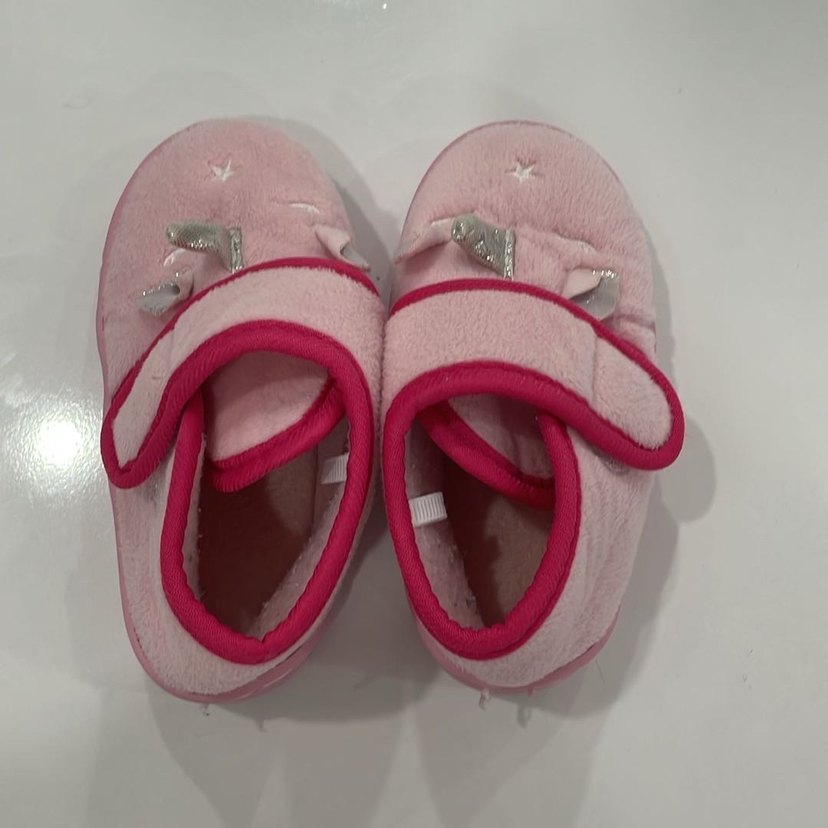 Kız Çocuk Pembe Nakışlı Sıcak Terlik - Görsel 4