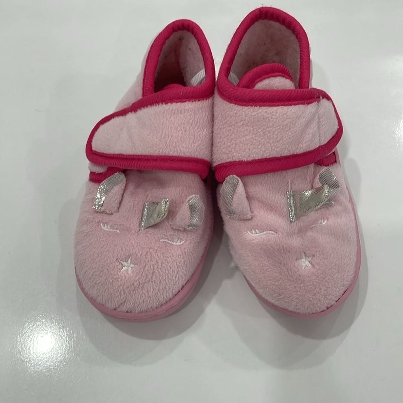 Kız Çocuk Pembe Nakışlı Sıcak Terlik - Görsel 3