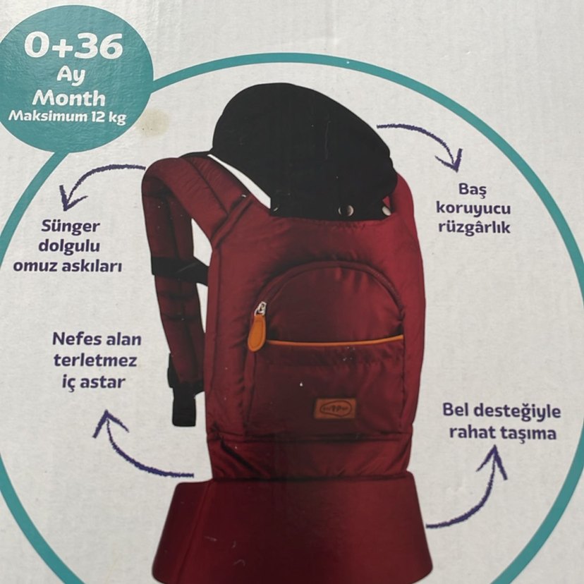 Bordo Kanguru Venice 0-36 Ay 12kg - Görsel 2