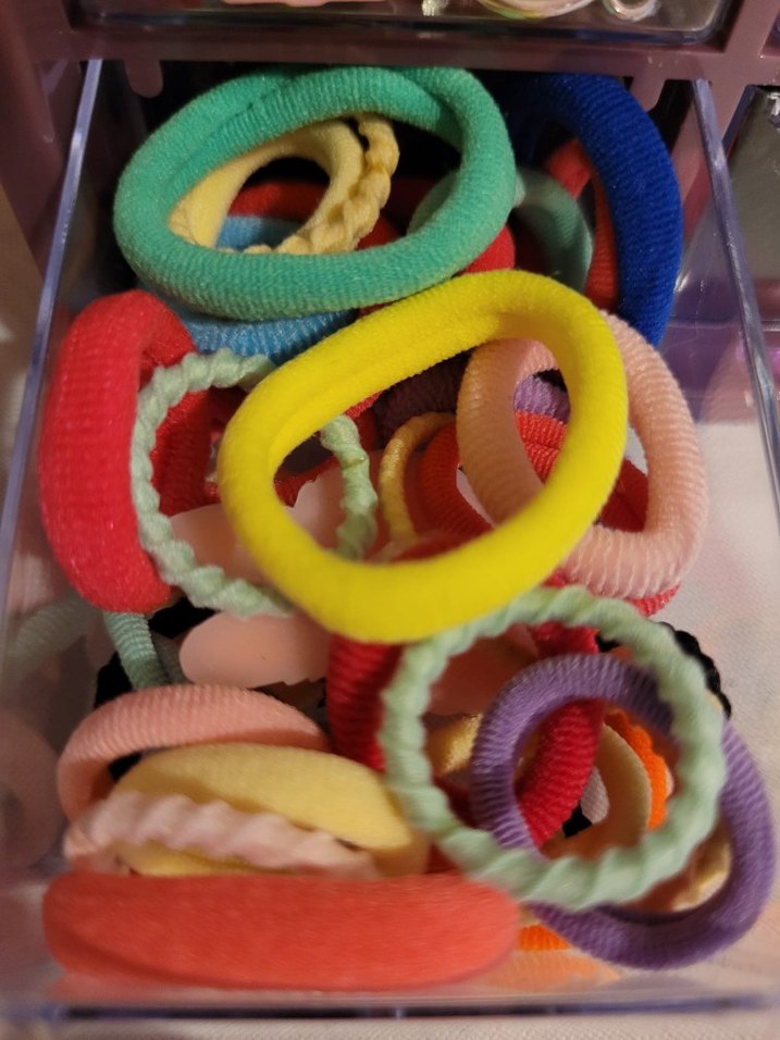 Sarı Boncuklu Bileklik tel toka ve lastik toka mini set - Görsel 3